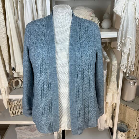 Croft & Barrow blue sz. XL open cardigan , soft, cable, casual #4212 - Picture 1 of 11